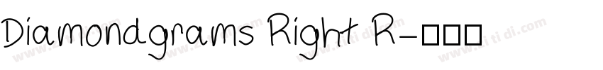 Diamondgrams Right R字体转换